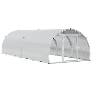 vidaXL Vi&scaron;tų būdas Sidabrinė 400 x 150 x 100 cm Galvanizuotas plienas