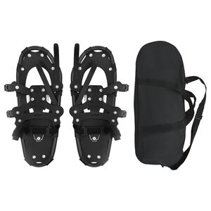 vidaXL 3 in 1 sniego batai Juoda 53,5 x 21 cm Aliuminis ir HDPE