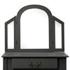 vidaXL Kosmetinis staliukas, pilkas, 65x36x128cm, paulovnija ir MDF