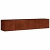 vidaXL Auk&scaron;tas sodo lovelis, 200x40x40cm, Corten plienas