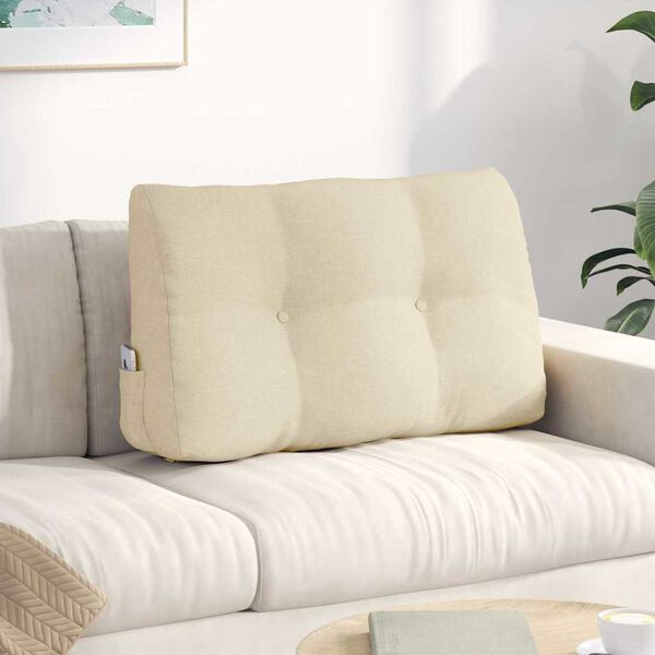 vidaXL Apsaugos Pagalvė Kreminė 80 x 24 x 50 cm audinys