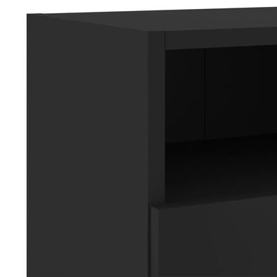 vidaXL Sieninė TV spintelė, juoda, 60x30x30cm, apdirbta mediena