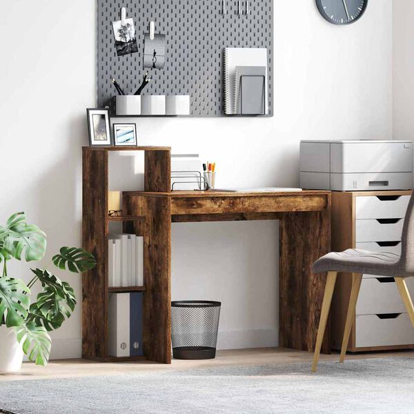 vidaXL Stalas Rūkyta ąžuolas 100 x 40 x 90 cm Apdirbta mediena