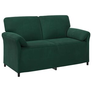 vidaXL Dvita&scaron;kė sofa Tamsiai žalia 158 x 83 x 95 cm Aksomas