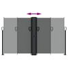 vidaXL Ištraukiama šoninė pertvara, antracito spalvos, 140x600cm