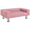 vidaXL Vaiki&scaron;ka sofa, rožinės spalvos, 70x45x26,5cm, aksomas