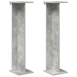 vidaXL Augalų stovas Betono Pilka 25 x 25,5 x 100,5 cm