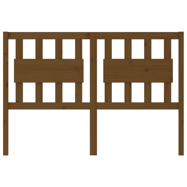 vidaXL Lovos galvūgalis, medaus rudas, 125,5x4x100cm, pušies masyvas