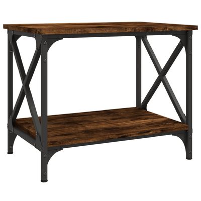 vidaXL Šoninis staliukas, dūminio ąžuolo, 55x38x45cm, apdirbta mediena