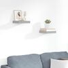 vidaXL Pakabinamos lentynos, 2vnt., pilkos, 23x23,5x3,8cm, MDF