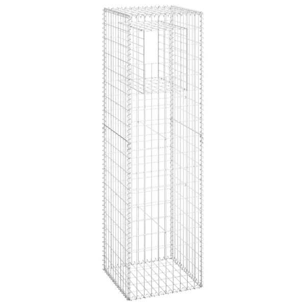 vidaXL Gabiono krep&scaron;io kolona, 50x50x180cm, geležis