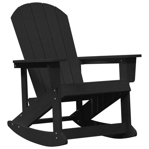 vidaXL Adirondack supama kėdė Juoda 73.5 x 92 x 90cm HDPE