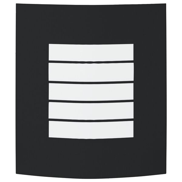 vidaXL Lauko Sieniniai Šviestuvai 2 pcs Juoda 23.5 x 10.5 x 26 cm