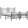 vidaXL Lovos rėmas su galvūgaliu/kojūgaliu, juodas, 135x190cm, metalas