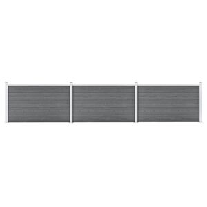vidaXL Sodo tvora, pilkos spalvos, 526x106cm, WPC