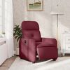 vidaXL Elektrinis atlošiamas krėslas, raudonojo vyno spalvos, audinys