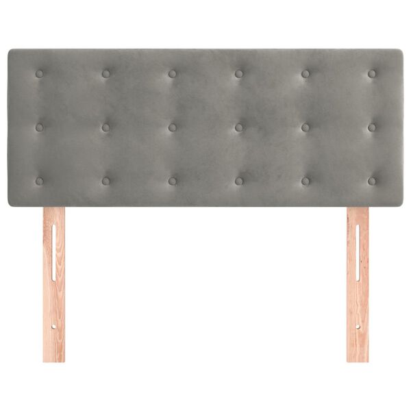 vidaXL Galvūgalis, šviesiai pilkos spalvos, 80x5x78/88cm, aksomas