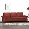 vidaXL Trivietė sofa, raudonojo vyno spalvos, 180cm, dirbtinė oda