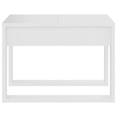 vidaXL Šoninis staliukas, baltos spalvos, 50x50x35cm, MDP