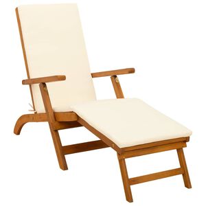vidaXL Atsilenkiantis ir sulankstomas saulės gultas 55 x 146 x 91 cm