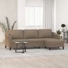 vidaXL Trivietė sofa su pakoja, taupe spalvos, 210cm, audinys