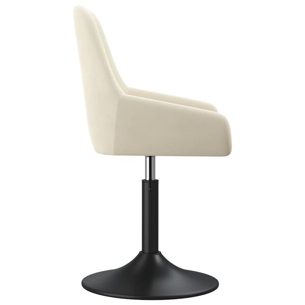 vidaXL Baro taburetė, kreminės spalvos, aksomas