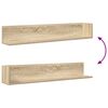 vidaXL Sieninės lentynos, 2vnt., ąžuolo, 100x16,5x16,5cm, mediena