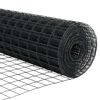 vidaXL Tvora su stulpais Pilka 0,6 x 50 m Plienas ir PVC