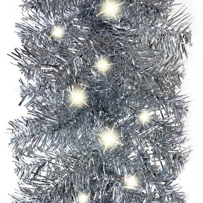 vidaXL Kalėdinė girlianda su LED lemputėmis, sidabrinės spalvos, 10m