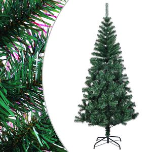 vidaXL Dirbtinė Kalėdų eglutė su spalvotom &scaron;akom, žalia, 120cm, PVC