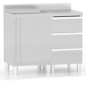 vidaXL Komercinės virtuvės spintelės, 2 vnt., nerūdijantis plienas