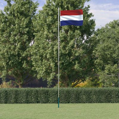 vidaXL Nyderlandų vėliava su stiebu, aliuminis, 6,23m