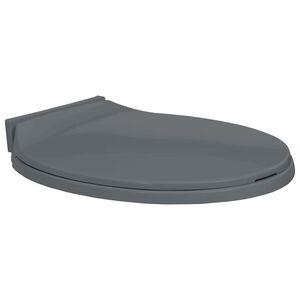 vidaXL Klozeto sėdynė su soft-close mechanizmu, pilkos spalvos, ovali