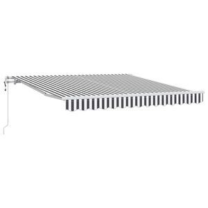 vidaXL Automatinė i&scaron;traukiama markizė, antracito ir balta, 300x250cm