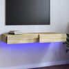 vidaXL Televizoriaus spintelė su LED ap&scaron;vietimu, ąžuolo, 120x35x15,5cm