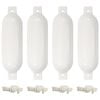 vidaXL Valties bortų apsaugos, 4vnt., baltos spalvos, &Oslash; 14x50cm, PVC
