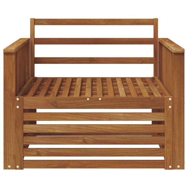 vidaXL 2 Vienetas Sofa su porankiais Kietos akacijos mediena Natūrali