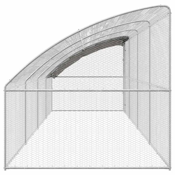 vidaXL Vi&scaron;tų narvas 4 pcs Sidabro 800 x 200 x 200 cm Plienas ir PE