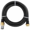 vidaXL Siurbimo žarna su žalvarinėmis jungtimis, juoda, 1,1", 5m, PVC