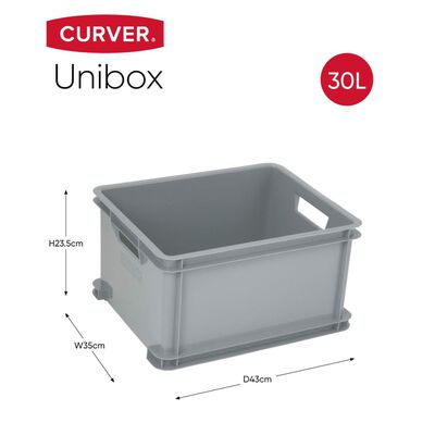 Curver Daiktadėžė Unibox, sidabrinės spalvos, 3x30l