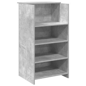 vidaXL Registratūra, betono pilkas, 55x50x103,5 cm, apdirbta mediena