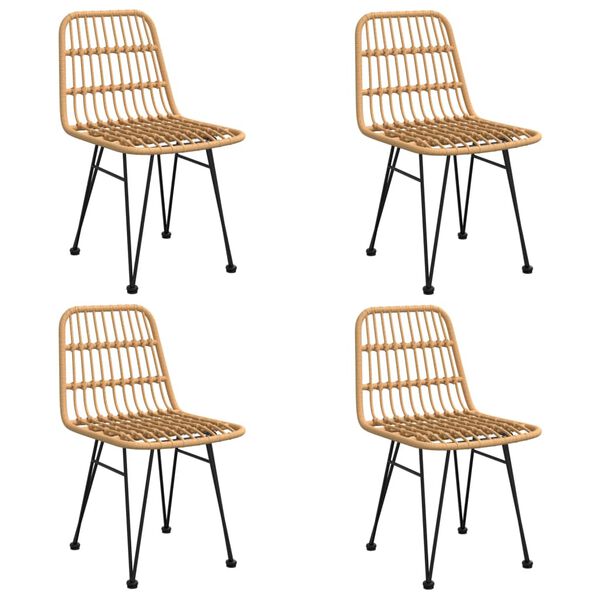 vidaXL Sodo valgomojo baldų komplektas, 5 dalių, poliratanas