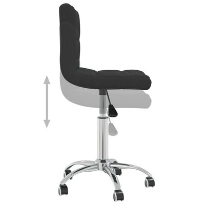 vidaXL Pasukama valgomojo kėdė, juodos spalvos, audinys (334319)