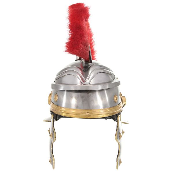 vidaXL Romėnų kario šalmas, sidabrinis, plienas, antikvarinė kopija