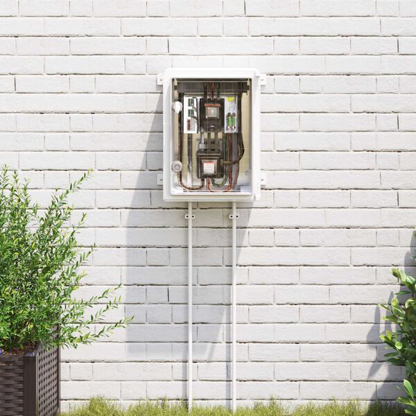 vidaXL Control Cabinet Pilka 30 x 16,5 x 40 cm ABS plastikas