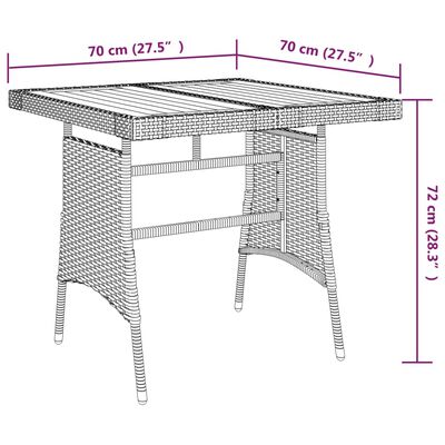 vidaXL Lauko valgomojo baldų komplektas, 3 dalių, pilkas, poliratanas