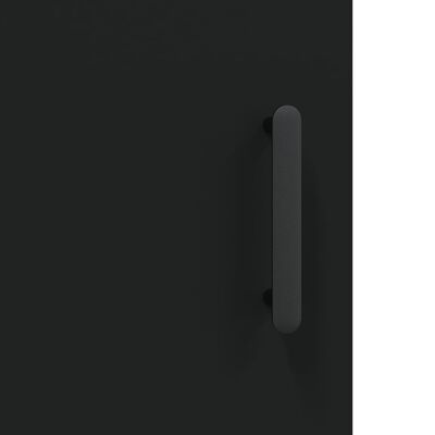 vidaXL Prie sienos montuojama spintelė, juodos spalvos, 69,5x34x90cm