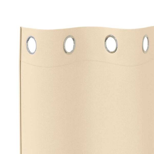 vidaXL Užuolaidos su žiedais, blokuojančios &scaron;viesą 2 pcs Kreminė