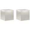 vidaXL Augalų stovas 2 pcs Sidabrinė 40 x 40 x 40 cm Plienas