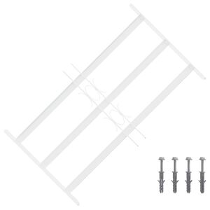 vidaXL Langų saugos grotelės su 3 skersinėmis 3 vnt. 43-74 cm